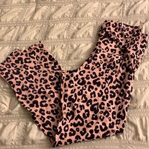 Pink black cheetah leggings